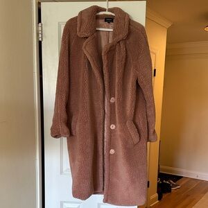 Bardot Cozy Pink Teddy Coat